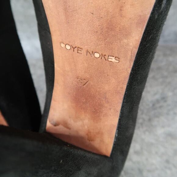 Coye Nokes Shoes Womens 37 Pumps Classic Fashion Formal Leather Black Going Out - Picture 15 of 16